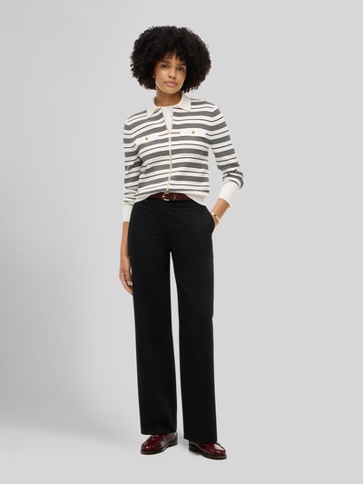 Tommy Hilfiger Regular fit gebreid jack met borstzakken Wit - 1