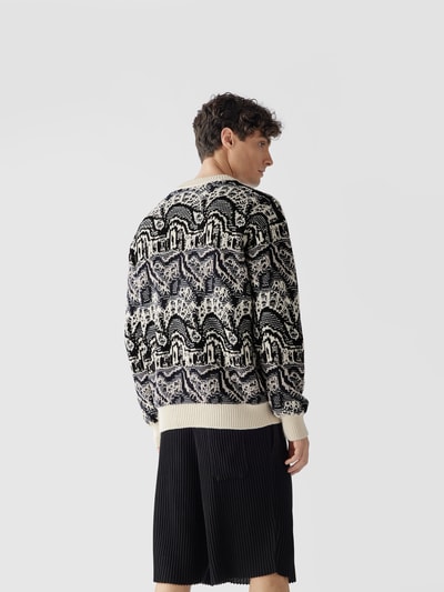 Roberto Collina Pullover mit Strickmuster Schwarz 5