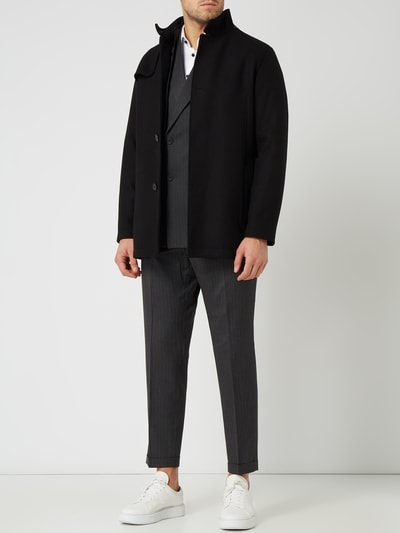 SELECTED HOMME Jack met wol, model 'Simon' Zwart - 1