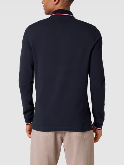 Tommy Hilfiger Poloshirt mit langen Ärmeln Modell 'TIPPED SLIM' Marineblau 5