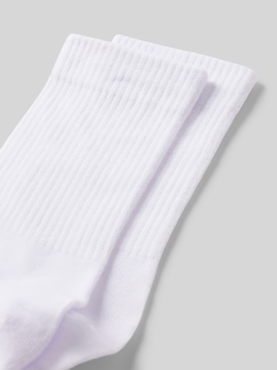 Snocks Socken mit Label-Stitching im 2er-Pack Weiss 2