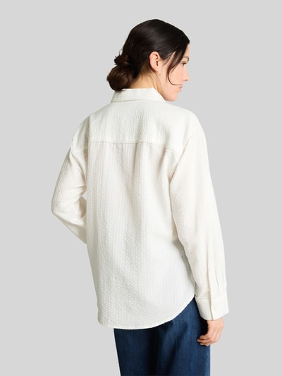 Tom Tailor Denim Regular fit Blouse met lange mouwen van Katoenmix Offwhite - 5