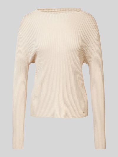 More & More Gebreide pullover met boothals Beige - 2