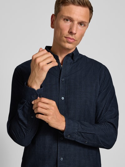 Casual Friday Regular Fit Freizeithemd mit Button-Down-Kragen Modell 'PONTUS' Dunkelblau 3