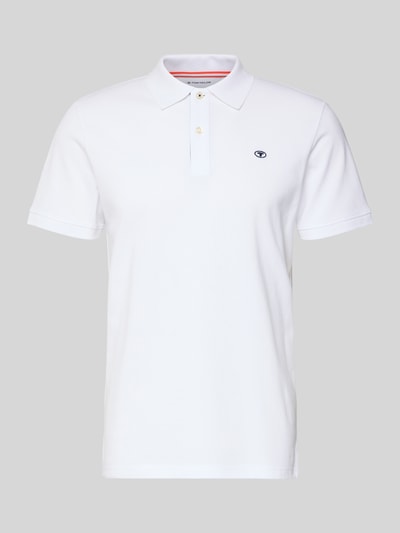 Tom Tailor Regular Fit Poloshirt mit Logo-Stitching Modell 'BASIC' Weiss 2