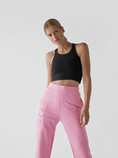 MSGM Sweathose mit Label-Prägung Pink 3