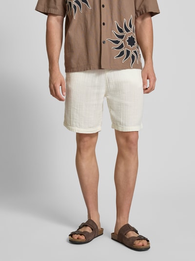 REVIEW Regular Fit Shorts aus Musselin Ecru 4