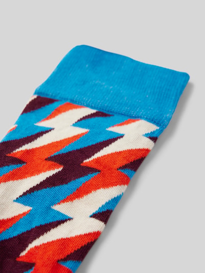 DillySocks Sokken met motiefstitching, model 'Fireball and Light' Offwhite - 2