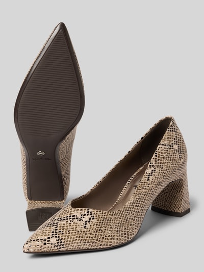 Tamaris Pumps met all-over motief Beige - 4