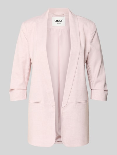 Produktfoto, Regular Fit Longblazer mit 3/4-Ärmeln Modell 'ELLY' von ONLY, melanż, krój regular fit, szalowy kołnierz, bez zapięcia, z rękawami o dł. 3/4, imitacja kieszeni z wypustkami