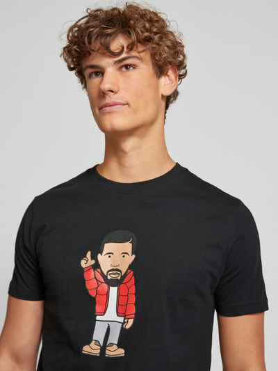 Mister Tee T-shirt z okrągłym dekoltem model 'KANADA SKETCH’ Czarny 3