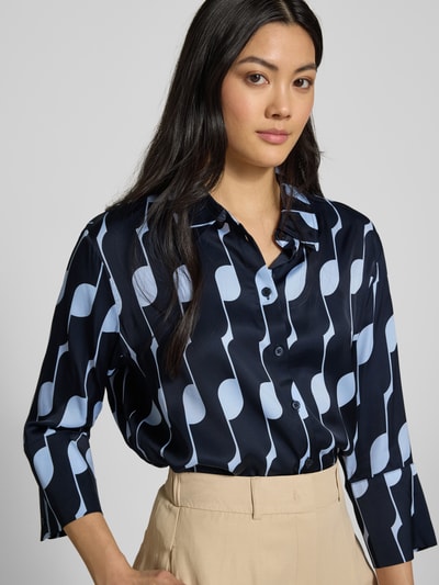 Someday Bluzka koszulowa o kroju regular fit z rękawem o dł. 3/4 model ‘Zellie’ Granatowy 3