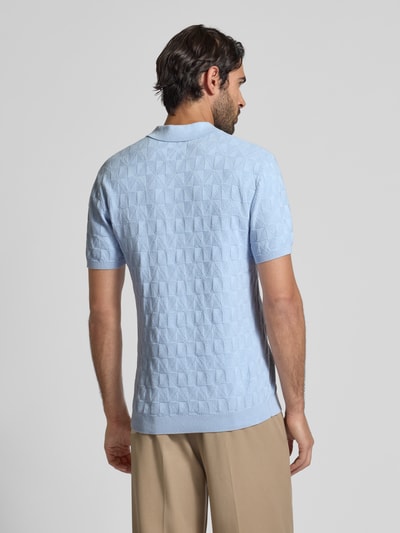 MCNEAL Regular Fit Strickpolo mit Knopfleiste Hellblau 5