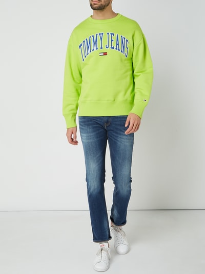 Tommy Jeans Bluza z wyhaftowanym logo  Neonowy żółty 1