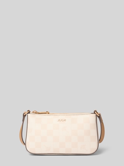 Productfoto, handtasche met label-applicatie model 'cortina piazza eunike' van JOOP!, hoofdvak met ritssluiting, verstelbare schouderriem, beige ruitstructuur met zachte textuur, breedte 22 cm, lengte 13 cm, diepte 4 cm, schouderriem 135 cm.