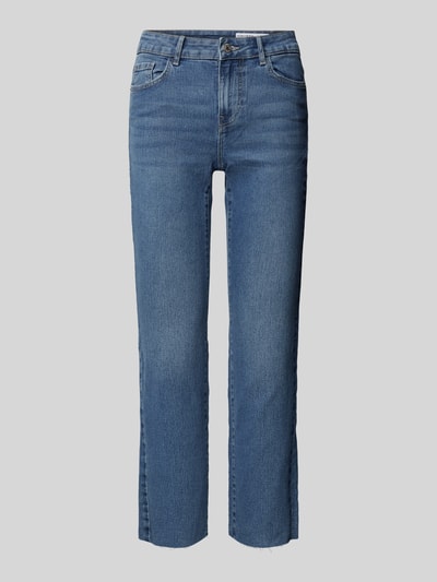 Vero Moda Regular Fit High-Waist-Jeans mit offenem Saum Modell 'SHEILA' Blau 2