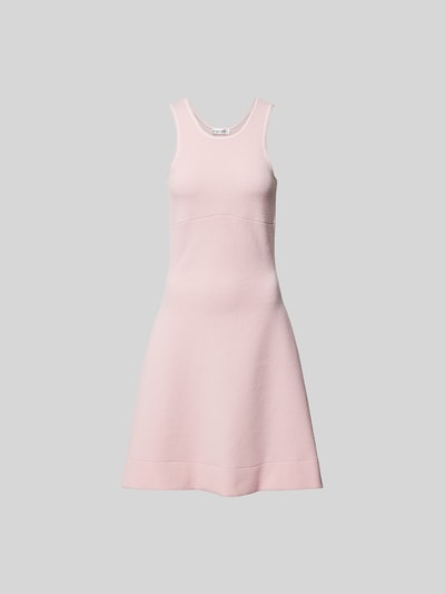 Victoria Beckham Knielanges Kleid mit U-Ausschnitt Hellrosa 2