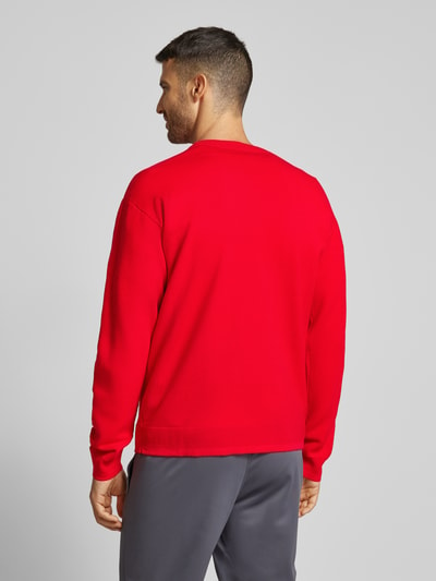 BOSS Green Pullover met structuurmotief, model 'Rartic' Kersenrood - 5