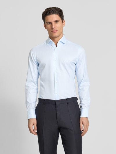 BOSS Slim Fit Business-Hemd mit Haifischkragen Modell 'Hank' Bleu 4