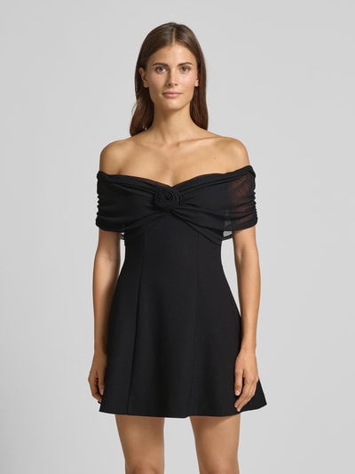 Forever New Cocktailjurk met carmenhals, model 'Josie' Zwart - 4