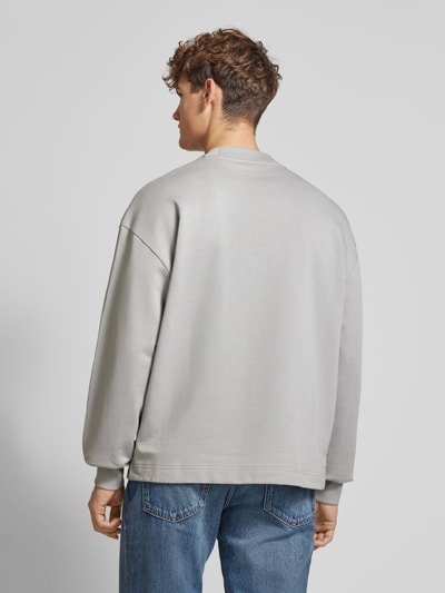 Hugo Blue Sweatshirt mit Label-Patch Modell 'Nedro' Hellgrau 5