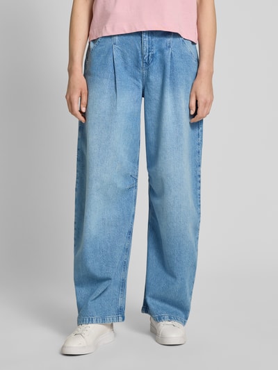 BOSS Orange Baggy Fit Jeans mit Bindegürtel Hellblau 4