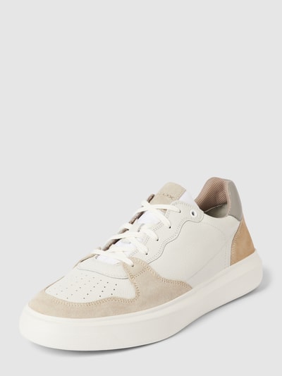 Geox Sneakers in two-tone-stijl met vetersluiting Wit - 1