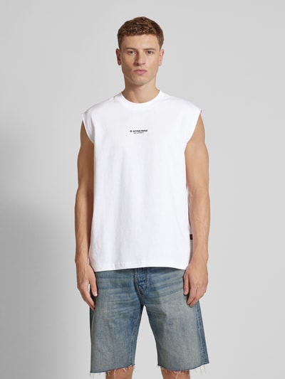 G-Star Raw Top z nadrukiem z logo Biały 4