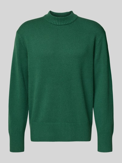 Selected Homme Sweter z dzianiny o kroju relaxed fit z mieszanki wełny i kaszmiru model ‘Calle’ Zielony 2