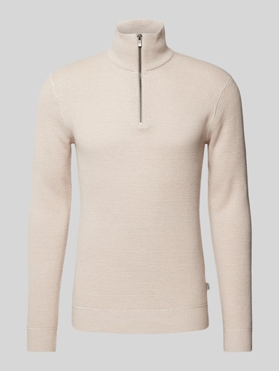 Jack & Jones Premium Strickpullover mit Stehkragen Modell 'BLUCHRISTER' Offwhite 2