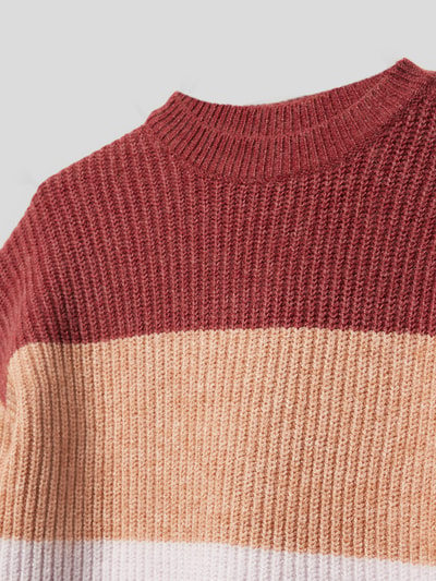 Only Strickpullover mit Streifenmuster Modell 'Sandy' Apfel 2