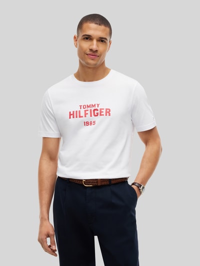 Tommy Hilfiger Regular Fit T-Shirt aus reiner Baumwolle Weiss 4