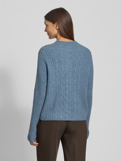 Marc O'Polo Relaxed fit gebreide pullover van scheerwolmix  Rookblauw - 5