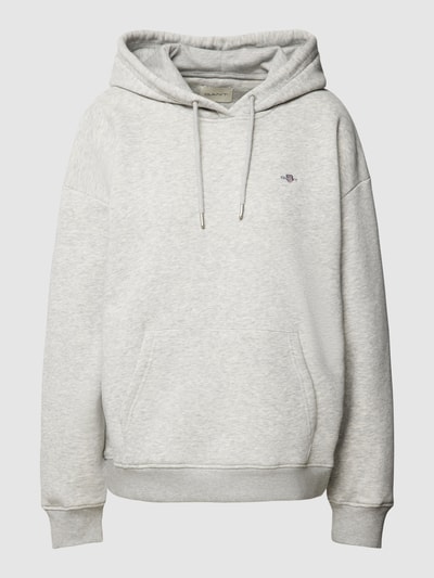 Gant Hoodie met capuchon, model 'SHIELD' Lichtgrijs gemêleerd - 2