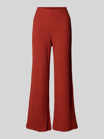 Christian Berg Woman Flared stoffen broek met structuurmotief Donkerrood - 1