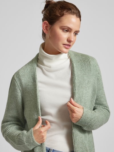 Only Cardigan met sjaalkraag, model 'JADE' Rietgroen gemêleerd - 3