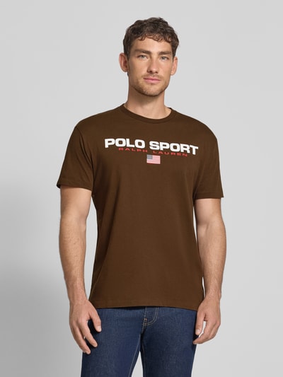 Polo Ralph Lauren T-Shirt mit Label-Print Mittelbraun 4