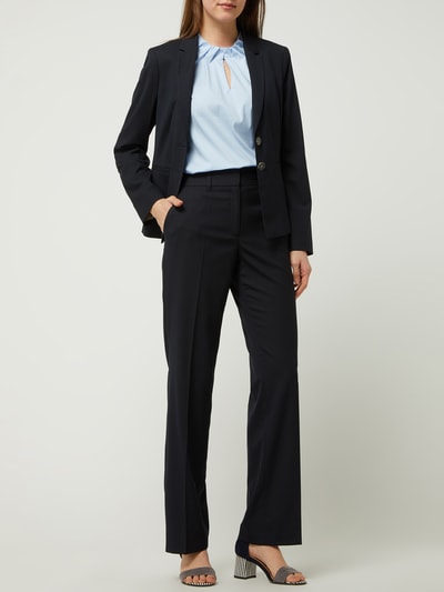 s.Oliver BLACK LABEL Stoffen broek met stretch Marineblauw - 1