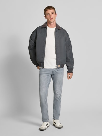 Jack & Jones Slim fit jeans met knoopsluiting, model 'Glenn' Lichtgrijs - 1