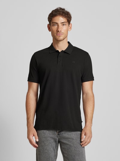 Matinique Poloshirt in melierter Optik Black 4