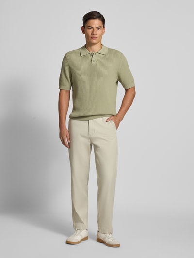 BOSS Orange Relaxed fit poloshirt van een mix van katoen en kapok Lindegroen - 1