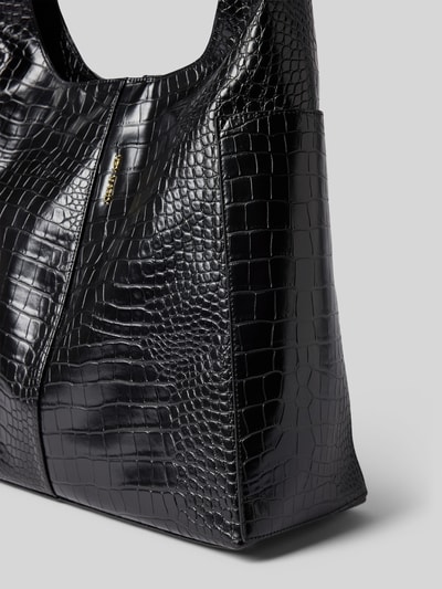 Hey Marly Shopper mit Label-Detail Modell 'Alltime Lover Croco' Black 3