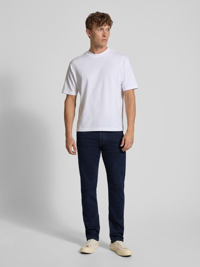 Christian Berg Men Jeansy o kroju straight fit z detalem z logo Jeansowy niebieski 1