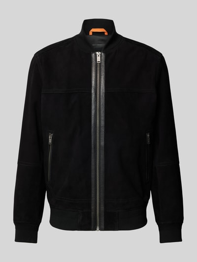 BOSS Orange Regular Fit Jacke aus echtem Ziegenleder Modell 'JOHICE' Black 2