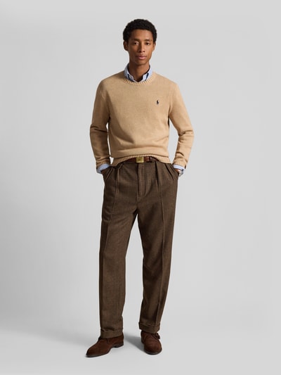 Polo Ralph Lauren Relaxed Fit Pullover aus reiner Baumwolle Camel 1