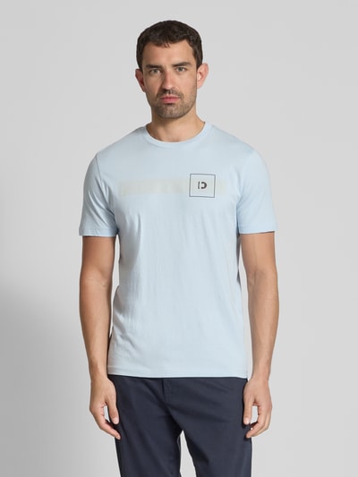 Tom Tailor Denim Regular Fit T-Shirt aus reiner Baumwolle Rauchblau 4