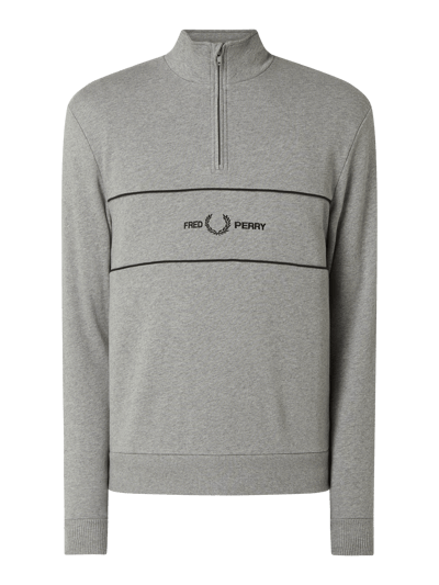 Fred Perry Sweatshirt met opstaande kraag Lichtgrijs gemêleerd - 2