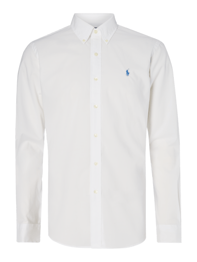 Polo Ralph Lauren Modern Fit Hemd mit Logo-Stickerei Weiss 1