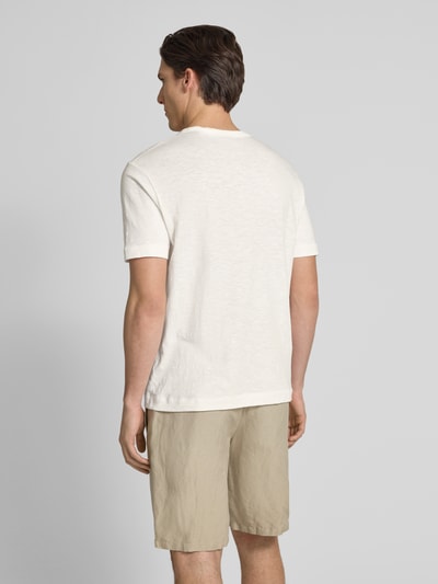 Marc O'Polo Regular Fit T-Shirt aus weichem Slub Jersey Offwhite 5