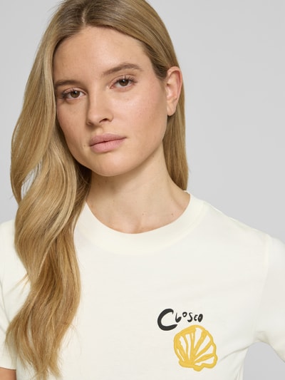Closed T-Shirt aus reiner Baumwolle Ecru 3